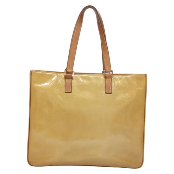 LOUIS VUITTON Monogram Vernis Columbus Tote Bag Beige M91023 LV Auth th5734 - Picture 2 of 16